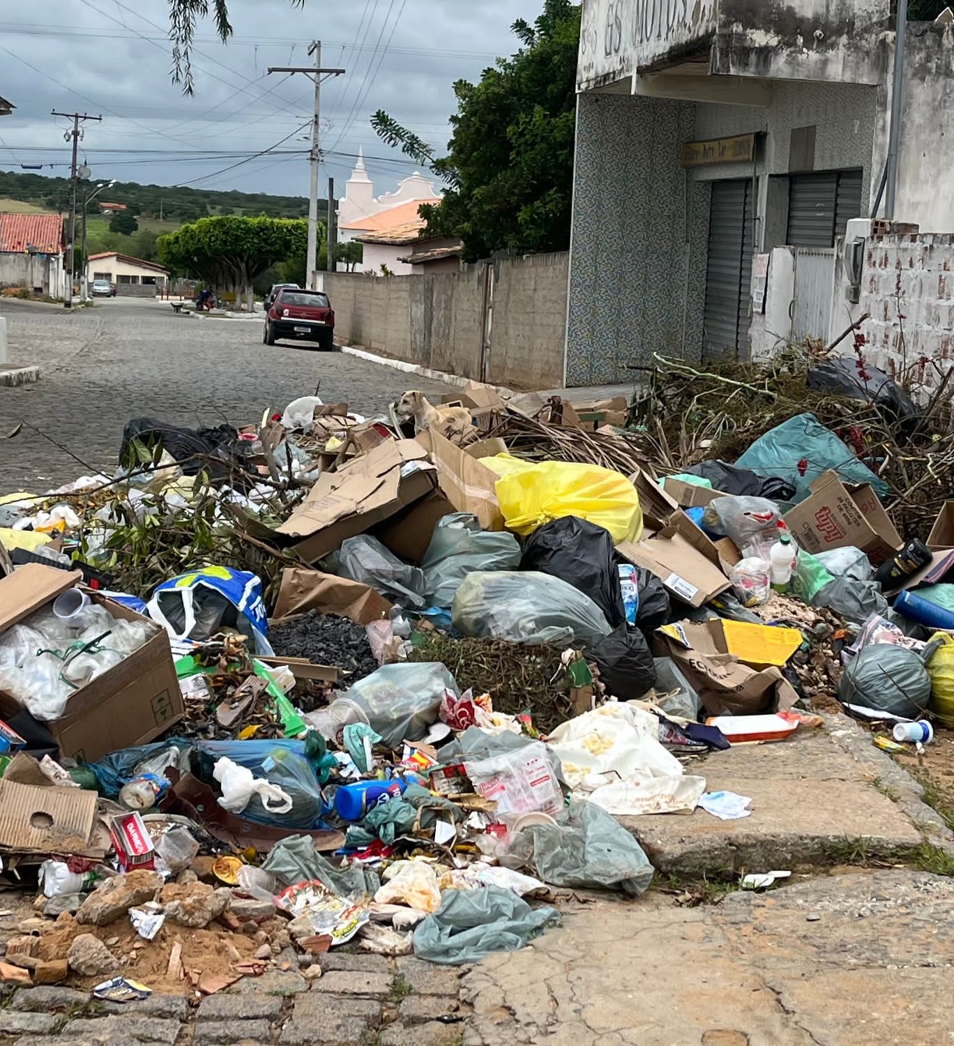 LIXO NAS RUAS DA CIDADE DE RIBEIRA DO AMPARO