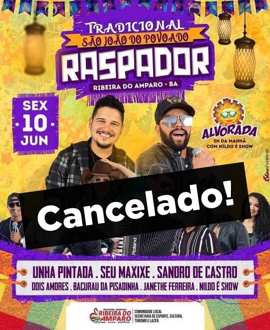 CANCELADO SÃO JOÃO DO POVOADO RASPADOR