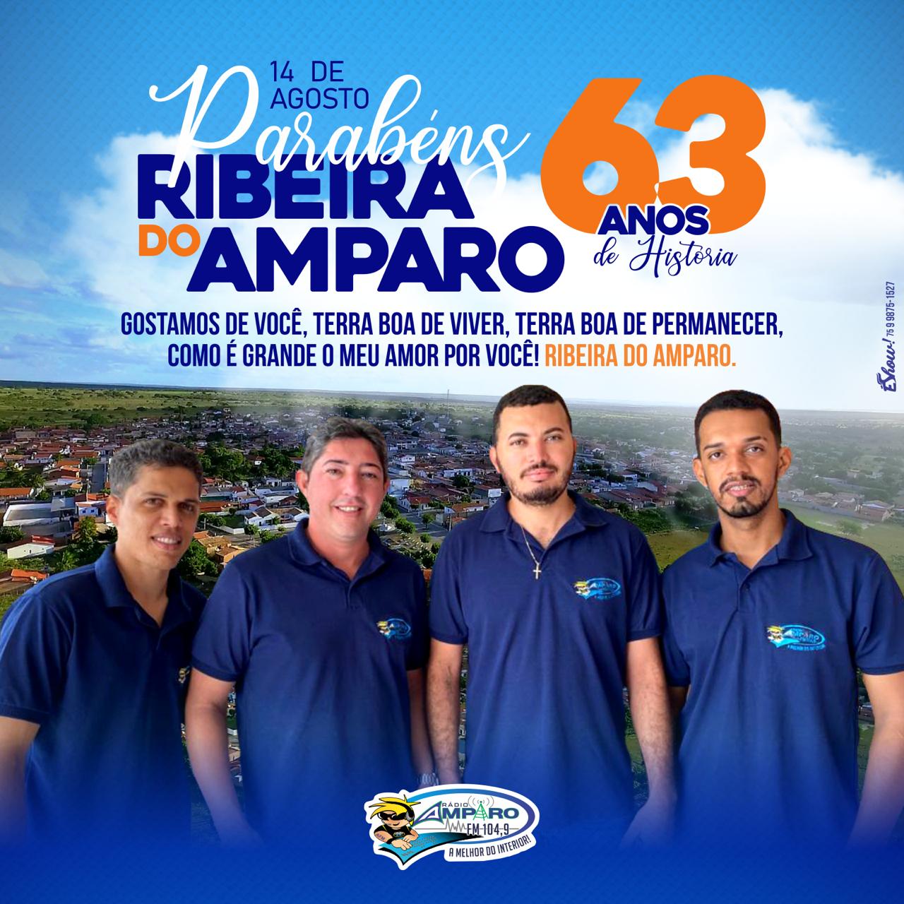 RIBEIRA DO AMPARO 63 ANOS DE HISTÓRIA HOMENAGEM DOS LOCUTORES DA AMPARO FM